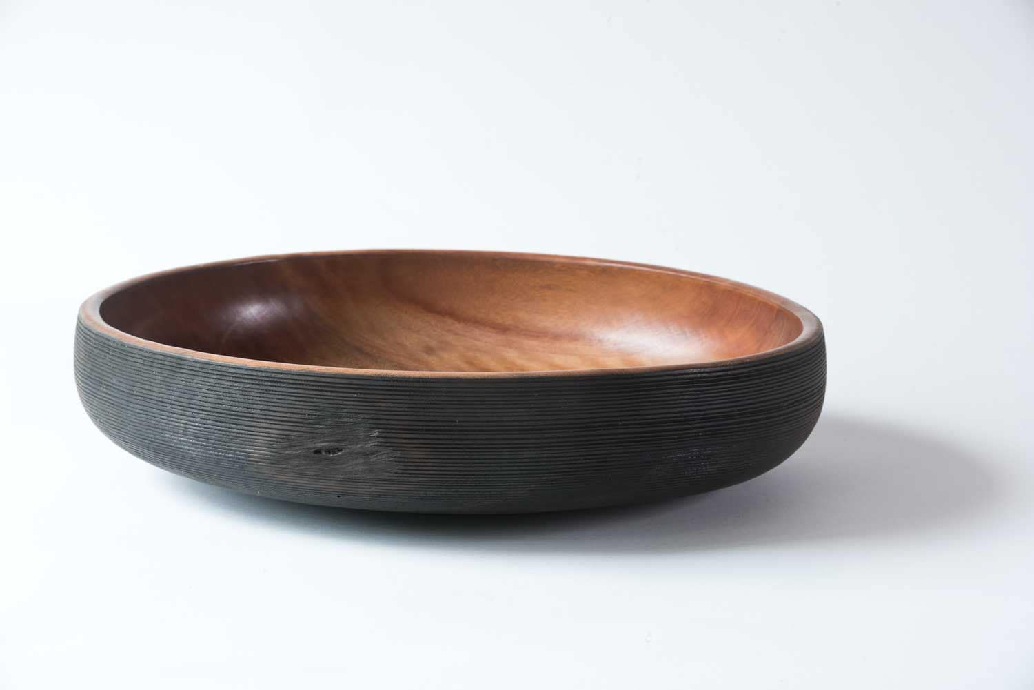 Ebonised-Pohutukawa-Platter-No604-c Three Legged Oak Wooden Bowl