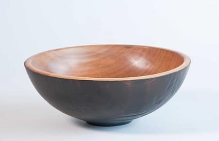 Charred Wooden Bowl No681