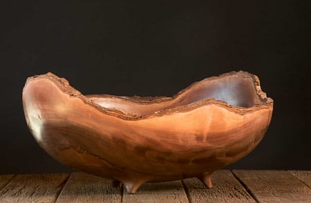 Bark Rimmed Wooden Bowl No525
