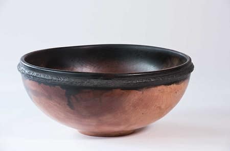 Ebonised Rim Pohutukawa Bowl No591