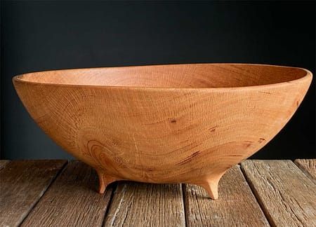 Three-Legged Wooden Bowl No730