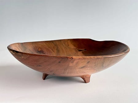 Three-legged wooden platter No720